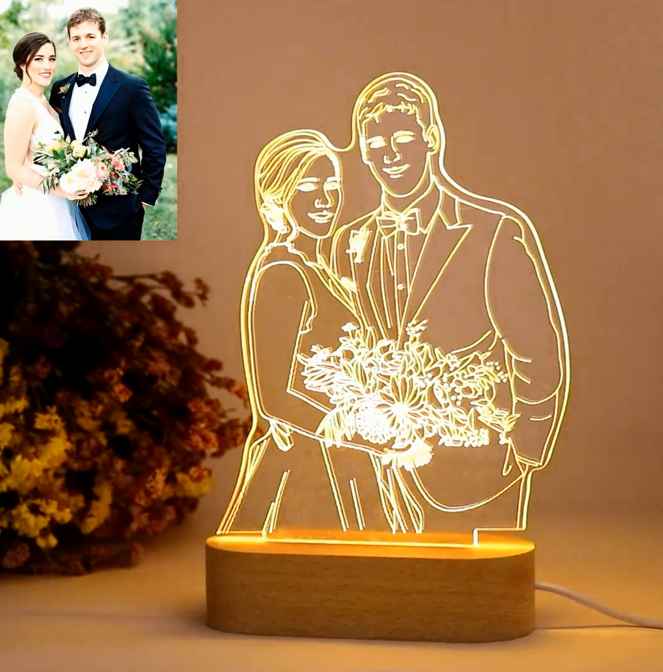 Lampe 3D Avec Photo Personnalisée