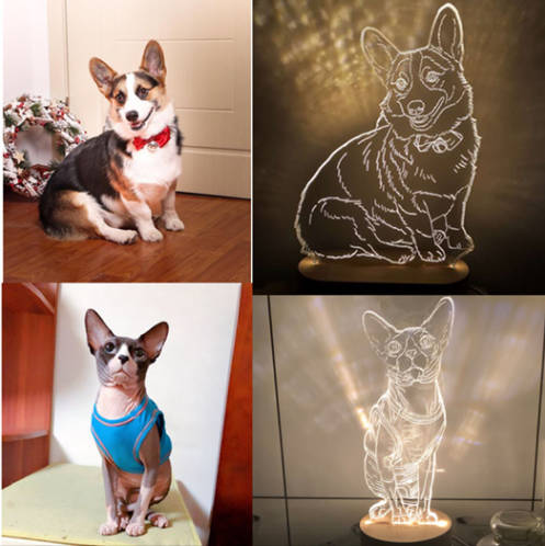 Lampe 3D personnalisée – Cheriedoudou